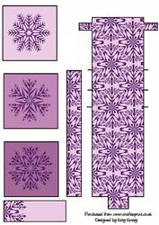 Snowflakes in Purple Waterfall Card