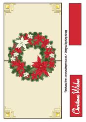 Christmas Wreath Over the Edge Card in Cream