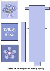 Blooming Lovely in Blue Birthday Wishes Waterfall Card Sheet