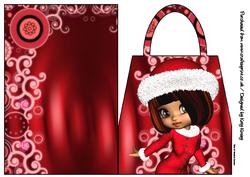 Little Miss Claus Christmas Handbag Card
