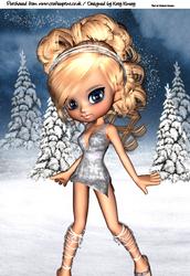 Chione Goddess of Snow A4 Card Topper