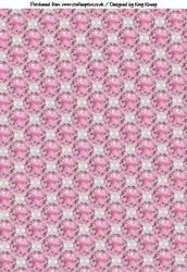 Silver and Pink Jewel Backing Paper