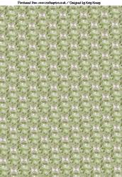 Silver and Green Jewel Backing Paper