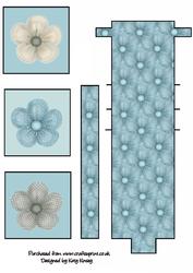 Blooming Lovely in Blue Again Waterfall Card Sheet