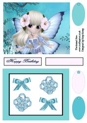 Petunia Fairy Shaker Card
