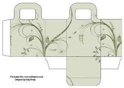 Green Floral Explosion Gift Bag
