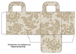Cream Brocade Gift Bag