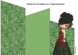 Princess Poinsettia Cascade Card