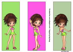 Jacqui Set of Three Bookmarks Toppers