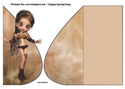 Autumn Elf Teardrop Card