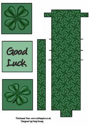 Good Luck Four Leaf Clover Waterfall Card Sheet