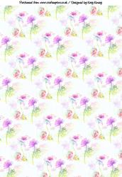 Watercolour Flowers Backing Paper