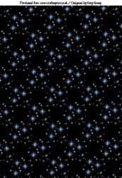 Blue and Gold Star Clusters Backing Paper