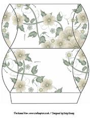 Cream Floral Bouquet Pillow Gift Box