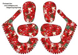 Christmas Jumble 3D Baby Shoes in Red