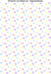 Stars in Bright Primary Colours Backing Sheet