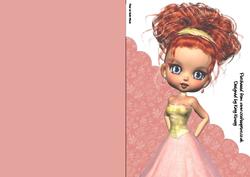 Lillian A5 Shaped Front Print and Fold Card