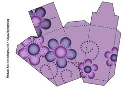 Violet Blooms Cake Slice Gift Box