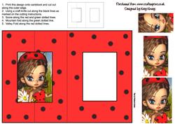 Dotty Ladybird Foldback Card with Simple Pyramage