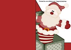 Santa Jack in the Box A5 Shaped Front Print & Fold Card