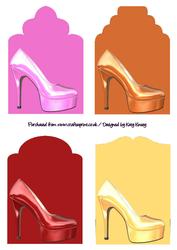 Shoe Heaven Set of Four Tag Toppers