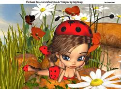 Dotty Ladybird A4 Card Topper