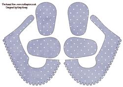 3D Baby Shoes in Blue Polka Dots