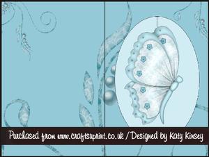 Blue Butterfly Dangle Card Kit