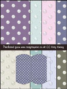 Set of Eight Pearly Pillow Gift Boxes