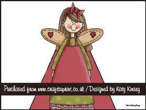 Christmas Angel & Hearts 3D Stand Up Pyramid Card Kit