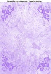 Floral Corners Backing Paper in Purple