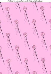 Daisy Fairy Wands Backing Paper
