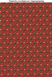 Pretty Poinsettias Christmas Backing Paper
