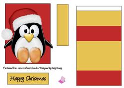 Percy Penguin Christmas Easel Card