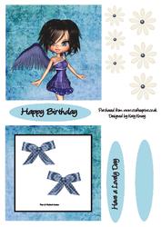 Temperance Angel Shaker Card