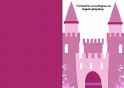Fairytale Princess Castle A5 Shaped Front Print & Fold Card