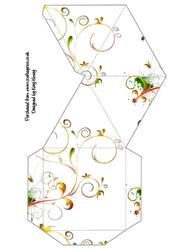 Swirly Girlie Pyramid Gift Box