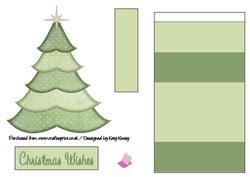Christmas Tree Shaped Easel Card