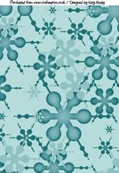 Teal Snowflakes Christmas Backing Paper