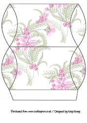 Pretty Pink Flowers Pillow Gift Box