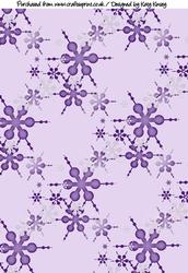 Purple Snowflakes Christmas Backing Paper