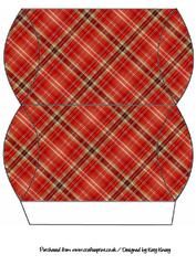 Red Tartan Pillow Gift Box