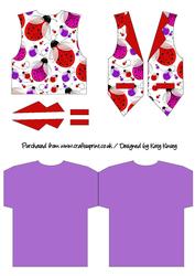 Lots of Ladybirds Waistcoat Shaped Card