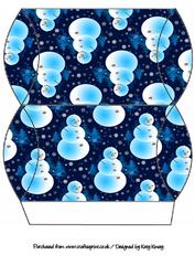 Frosty Snowman Christmas Pillow Gift Box
