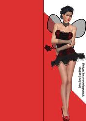 Fairy Glamour Tall Slim Shaped Front Print and Fold Card