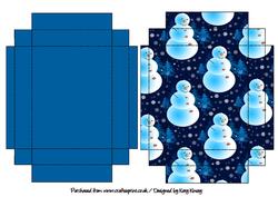 Frosty the Snowman Christmas Gift Box with Lid