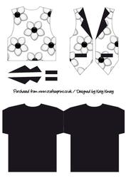 Daisy Dots Waistcoat Shaped Card