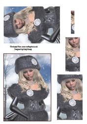 Winter Lady in Charcoal Pyramage Sheet