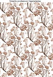 Vibrant Brown Flowers on White Background Sheet