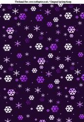 Christmas Snowflakes Backing Paper in Purple